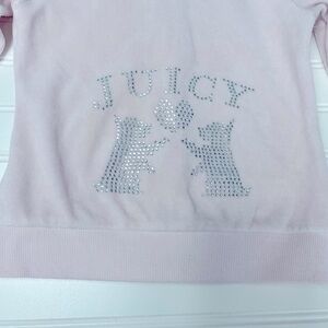 Juicy Couture velour rhinestone bear hoodie, size 6 girls